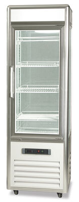 ClassicCool Air Cooling Vertical Upright Display Cooler | Single Glass Door Drinks Fridge with LED Light