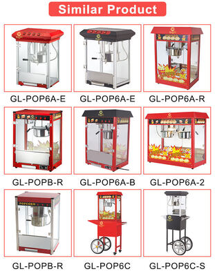 Commercial Popcorn Maker With Display Cart | Electric Snack Popcorn Machine For Theater & Convenience Store