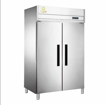 ステンレス鋼 4 ドア商業冷蔵庫 1000L 直立チラーキャビネット 0-10 °C 垂直生鮮食品冷蔵庫ケータリングキッチン